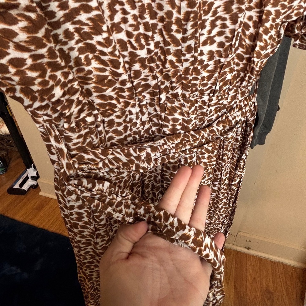 NWT MINKPINK Brown Leopard High Low Dress - Picture 10 of 12